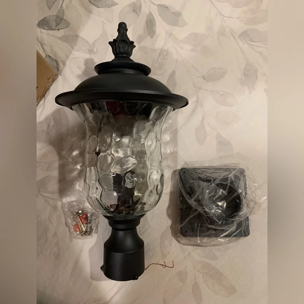 Dalksdci Outdoor Post-light Exterior Pillar Light W/3inch Pier Mount Base